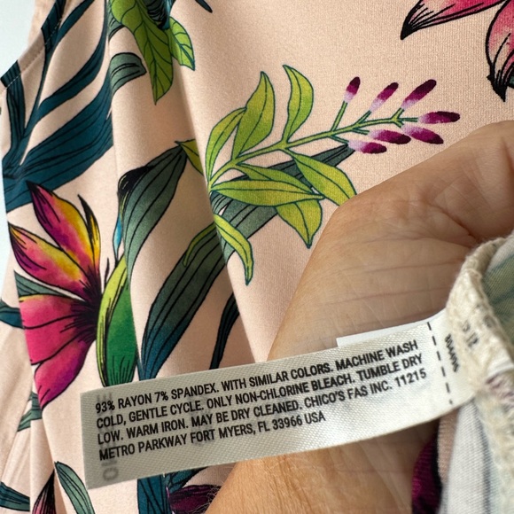 Soma Cool Nights Easy Tank Jungle Tropical Peach NWT (Size L) - Picture 5 of 6